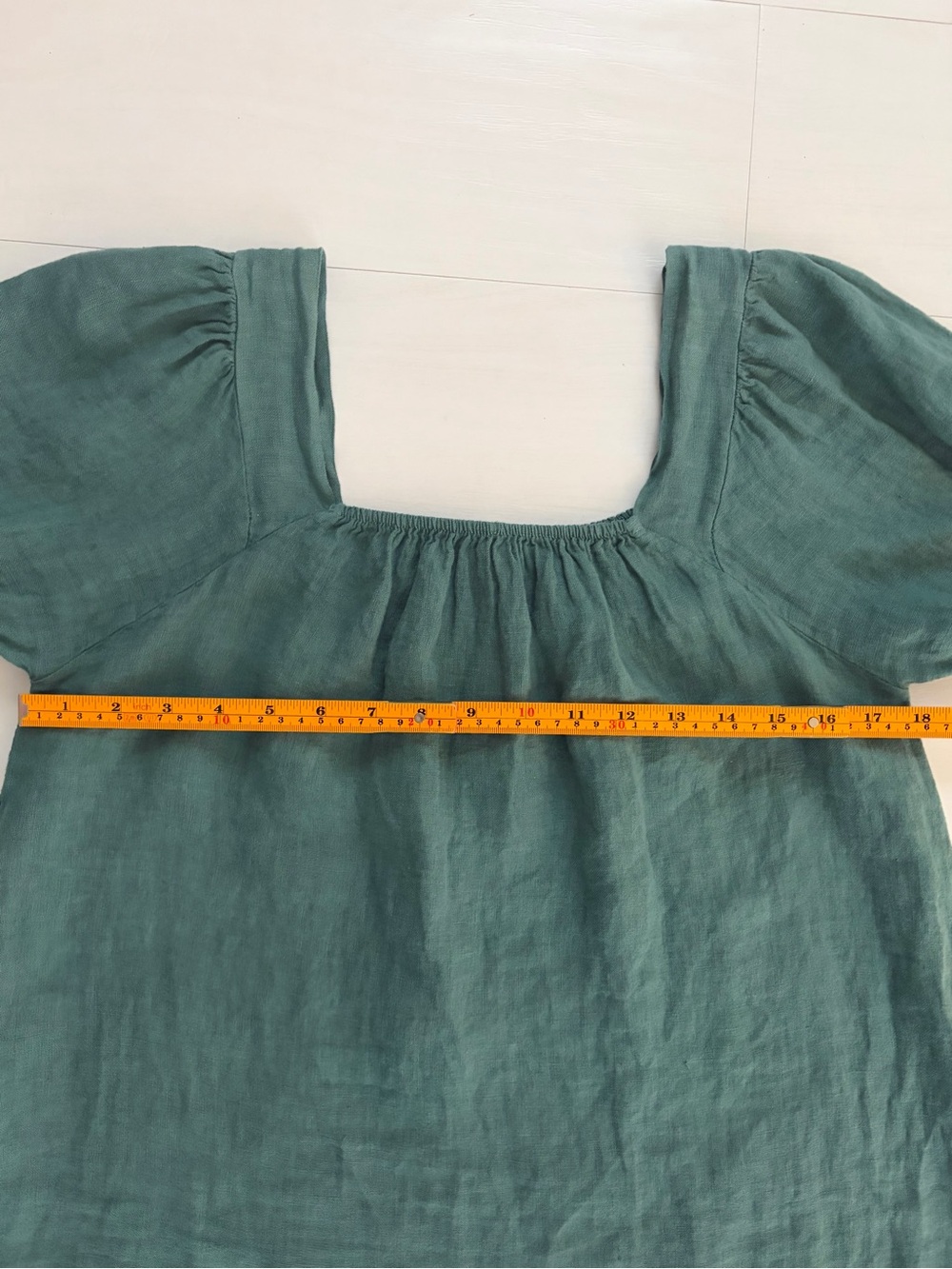 Linen Blouse Top Puff Sleeves size Women’s Small Italian Made NWT by Bellambra - Picture 9 of 12